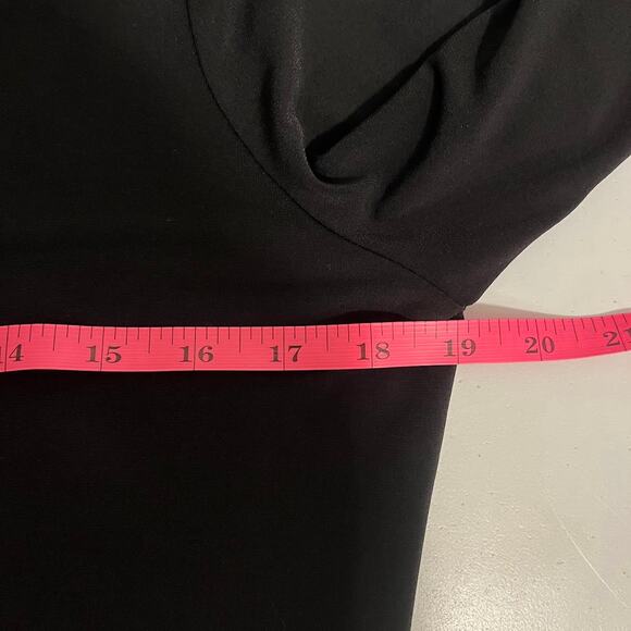 Karl Langerfeld Black Lace Bell Sleeve Long Sleeve V-Neck Blouse - Size Medium - Picture 7 of 7